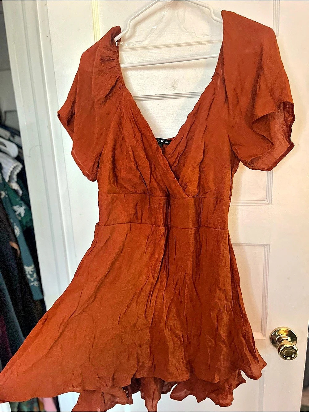 Mini Dress in burnt orange Size Large Like New